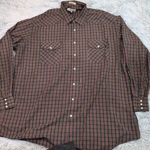 Foxfire Shirt Mens 3X Tall Western Pearl Snap Rancher Rodeo Cowboy Chore Pockets
